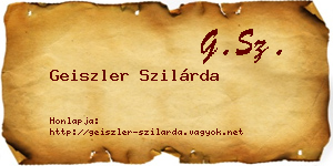 Geiszler Szilárda névjegykártya
